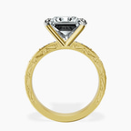 18kt Yellow Gold Antique Allure Vintage Lab Diamond Ring side right image one
