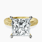 18kt Yellow Gold Antique Allure Vintage Lab Diamond Ring front image