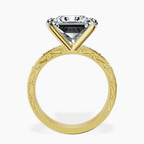 18kt Yellow Gold Antique Allure Vintage Lab Diamond Ring side right image one