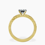 18kt Yellow Gold Antique Allure Vintage Lab Diamond Ring side right image one