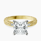 18kt Yellow Gold Antique Allure Vintage Lab Diamond Ring front image
