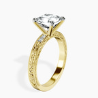 18kt Yellow Gold Antique Allure Vintage Lab Diamond Ring standing product image one