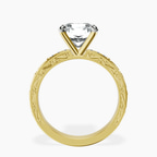 18kt Yellow Gold Antique Allure Vintage Lab Diamond Ring side right image one