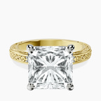 10kt Yellow Gold Antique Allure Vintage Lab Diamond Ring front image