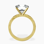 10kt Yellow Gold Antique Allure Vintage Lab Diamond Ring side right image one