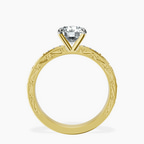 18kt Yellow Gold Antique Allure Vintage Lab Diamond Ring side right image one