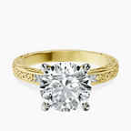 18kt Yellow Gold Antique Allure Vintage Lab Diamond Ring front image