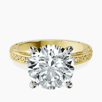 18kt Yellow Gold Antique Allure Vintage Lab Diamond Ring front image