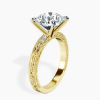 18kt Yellow Gold Antique Allure Vintage Lab Diamond Ring standing product image one