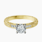 14kt Yellow Gold Antique Allure Vintage Lab Diamond Ring front image