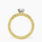 14kt Yellow Gold Antique Allure Vintage Lab Diamond Ring side right image one