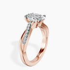 2.06 ct. oval Twisted Vine Ring in 10kt rose gold standing product image one
