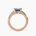 14kt Rose Gold Twisted Vine Lab Diamond Ring side right image one