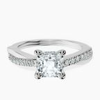 Platinum Twisted Vine Lab Diamond Ring front image