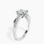 Platinum Twisted Vine Lab Diamond Ring standing product image one