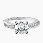 Platinum Twisted Vine Lab Diamond Ring front image