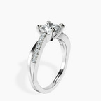 Platinum Twisted Vine Lab Diamond Ring standing product image one