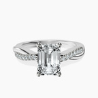 Platinum Twisted Vine Lab Diamond Ring front image