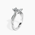 Platinum Twisted Vine Lab Diamond Ring standing product image one