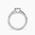 Platinum Twisted Vine Lab Diamond Ring side right image one