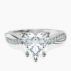 Platinum Twisted Vine Lab Diamond Ring front image