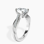 Platinum Twisted Vine Lab Diamond Ring standing product image one