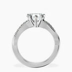 Platinum Twisted Vine Lab Diamond Ring side right image one