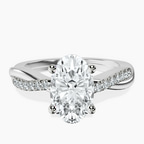 Platinum Twisted Vine Lab Diamond Ring front image