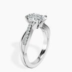 Platinum Twisted Vine Lab Diamond Ring standing product image one