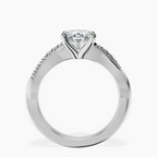Platinum Twisted Vine Lab Diamond Ring side right image one