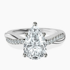Platinum Twisted Vine Lab Diamond Ring front image