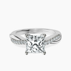 Platinum Twisted Vine Lab Diamond Ring front image