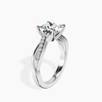 Platinum Twisted Vine Lab Diamond Ring standing product image one