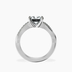 Platinum Twisted Vine Lab Diamond Ring side right image one