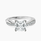 Platinum Twisted Vine Lab Diamond Ring front image