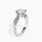 Platinum Twisted Vine Lab Diamond Ring standing product image one