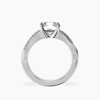 Platinum Twisted Vine Lab Diamond Ring side right image one