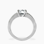 14kt White Gold Twisted Vine Lab Diamond Ring side right image one