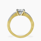 18ct Yellow Gold Twisted Vine Lab Diamond Ring side right image one
