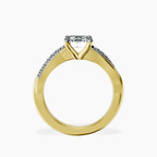 18ct Yellow Gold Twisted Vine Lab Diamond Ring side right image one