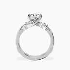 18ct White Gold Twisted Blossom Lab Diamond Ring side right image one
