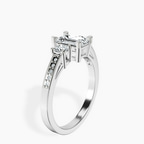 Platinum Trilogy Three Stone Lab Diamond Ring standing product image one