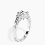 Platinum Trilogy Three Stone Lab Diamond Ring standing product image one