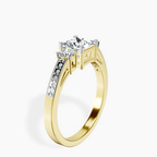 18ct Yellow Gold Trilogy Three Stone Lab Diamond Ring standing product image one