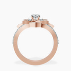 18kt Rose Gold Indigo Vintage Lab Diamond Ring side right image one