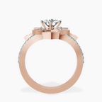 14kt Rose Gold Indigo Vintage Lab Diamond Ring side right image one