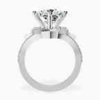 Platinum Indigo Vintage Lab Diamond Ring side right image one