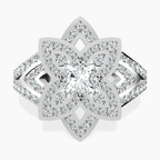 Platinum Indigo Vintage Lab Diamond Ring front image
