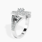 Platinum Indigo Vintage Lab Diamond Ring standing product image one