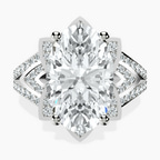 Platinum Indigo Vintage Lab Diamond Ring front image